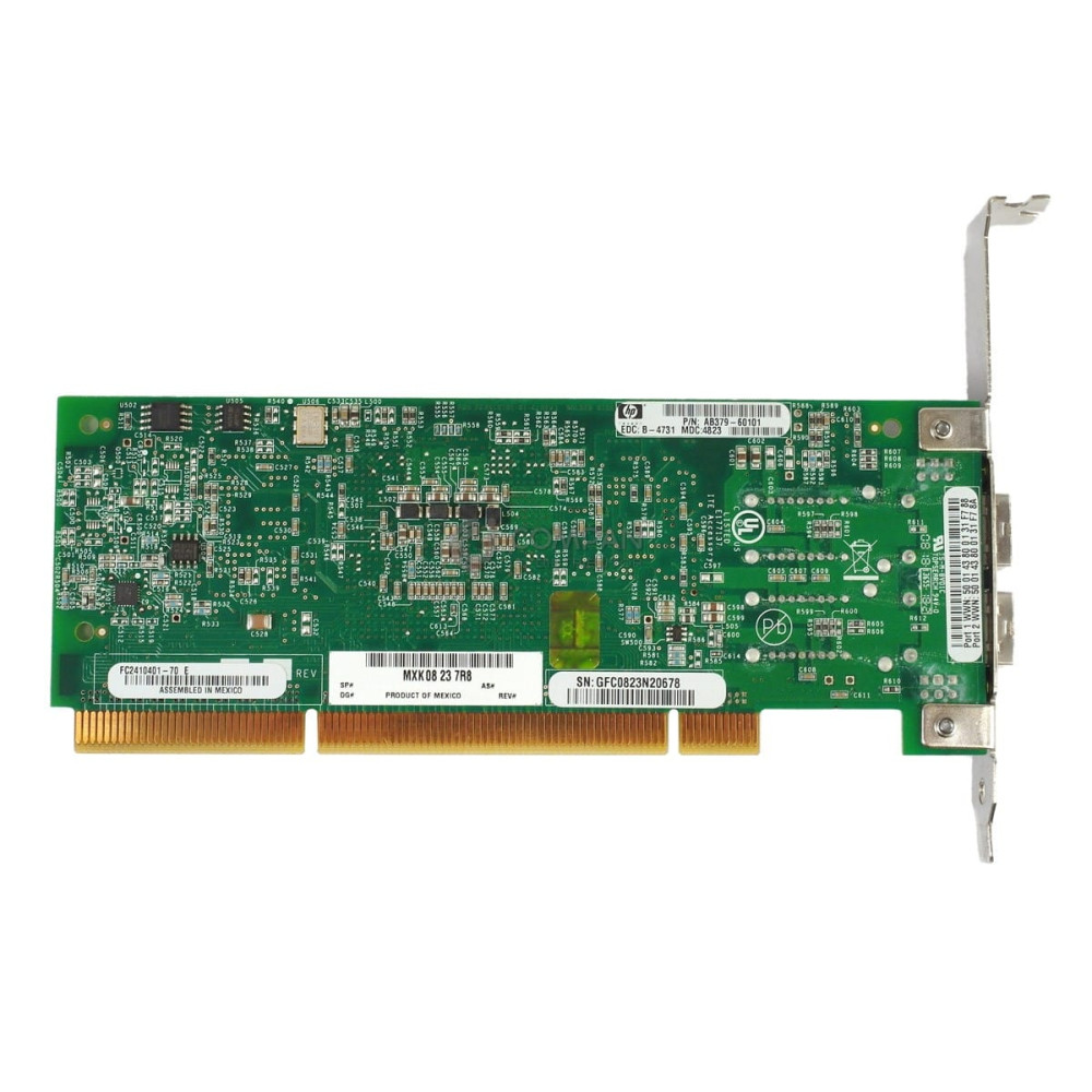AB379-60101 HP DUAL PORT 4GB FIBRE CHANNEL PCI-X 2.0 NETWORK ADAPTER